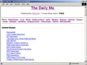 An example of a customized newspaper from Crayon.